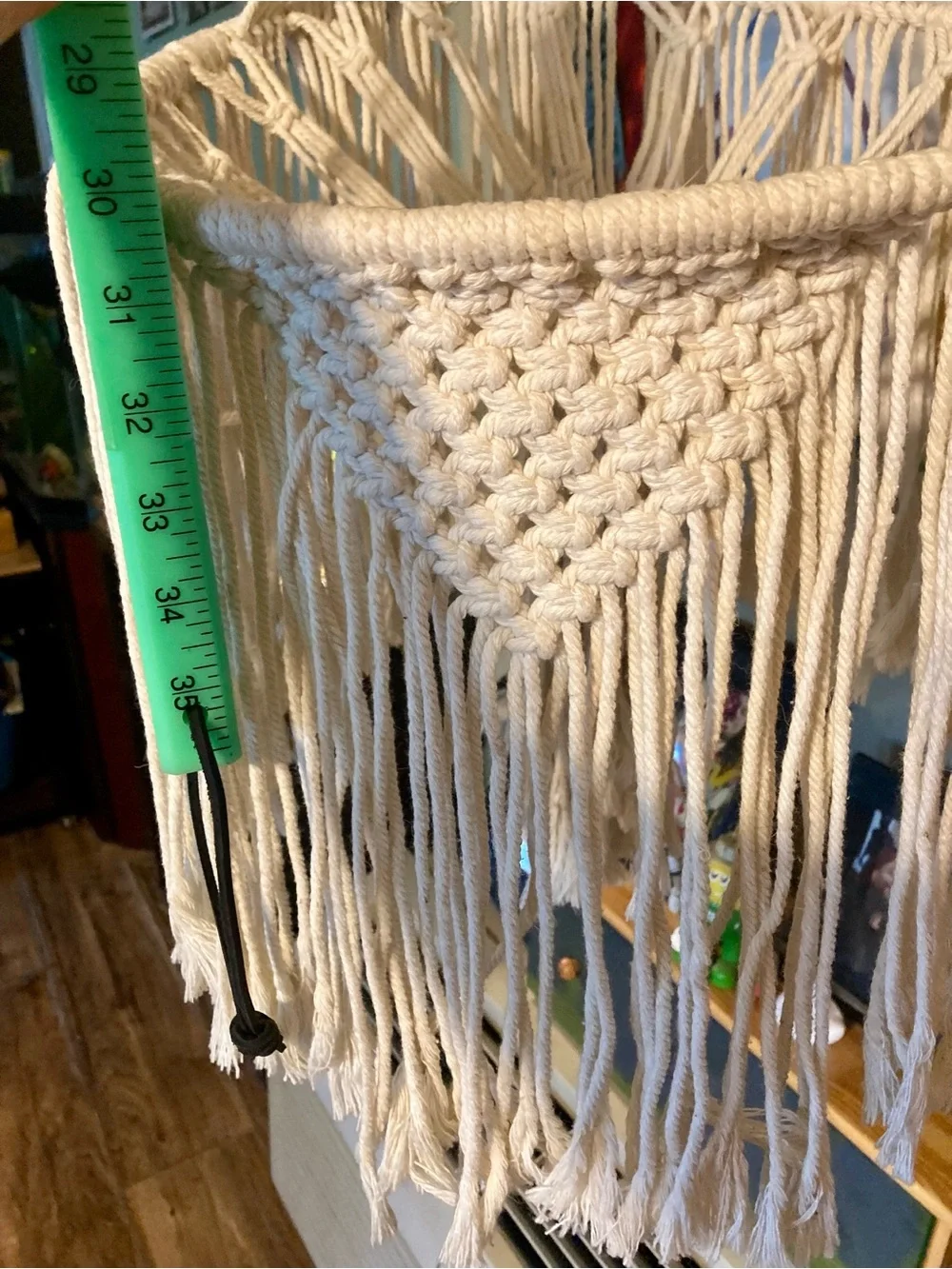 Soft Cream Macramé Hanging Cat Bed